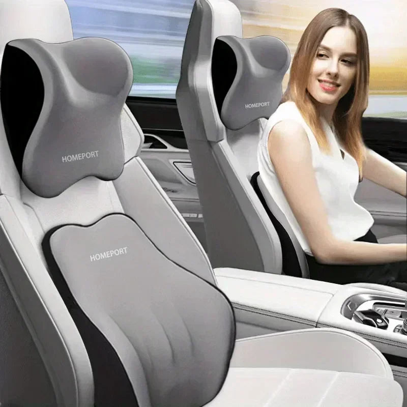 Support lombaire pour appuie-tête de voiture, coussin lombaire en mousse à mémoire de forme, oreiller lombaire, oreiller de nuque confortable pour voiture, accessoires auto