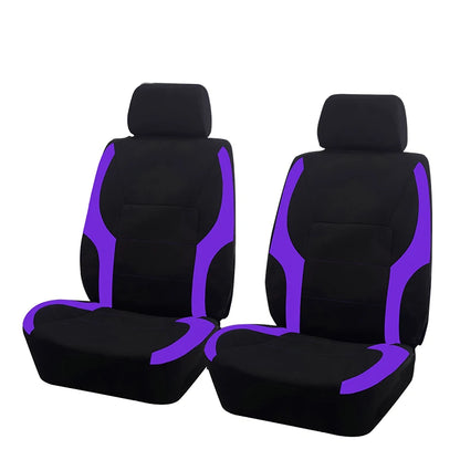AUTO PLUS-Ensemble de Housses de Siège de Voiture Universelles en Polyester, Protection en Tissu Uni Bicolore, Accessoires Automobiles