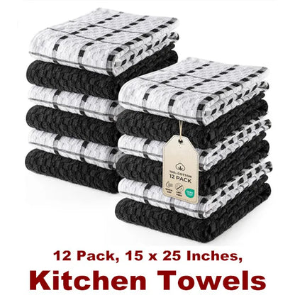 Serviettes de cuisine absorbantes en lin pour le thé et le bar, outils de nettoyage personnel pour la maison, outils de nettoyage des sols, chiffons de nettoyage