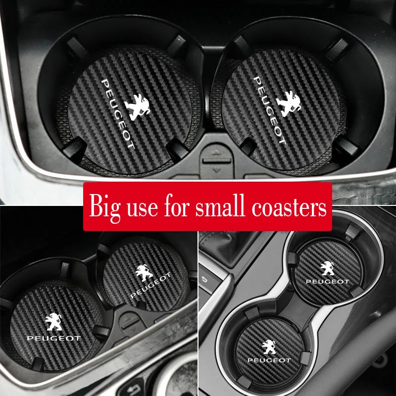 Coussin antidérapant en silicone pour voiture, 2 pièces, accessoires d'intérieur imperméables pour Peugeot 206 208 207 3008 308 2008 107 508 607
