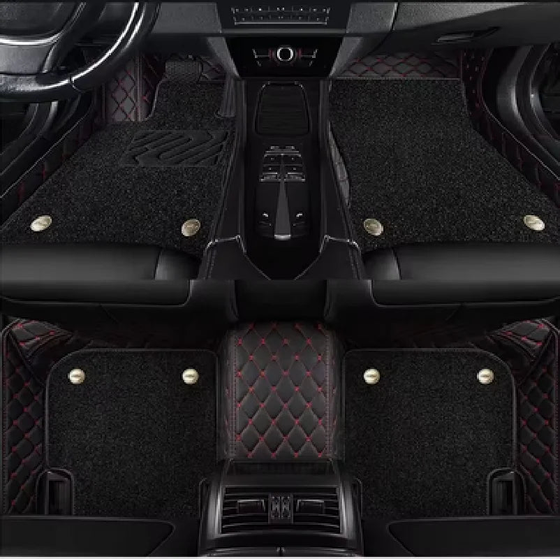 Tapis de sol de voiture Double couche personnalisé, pour Nissan Patrol Y61 Y62 Y63, accessoires de tapis automobile, pièces intérieures