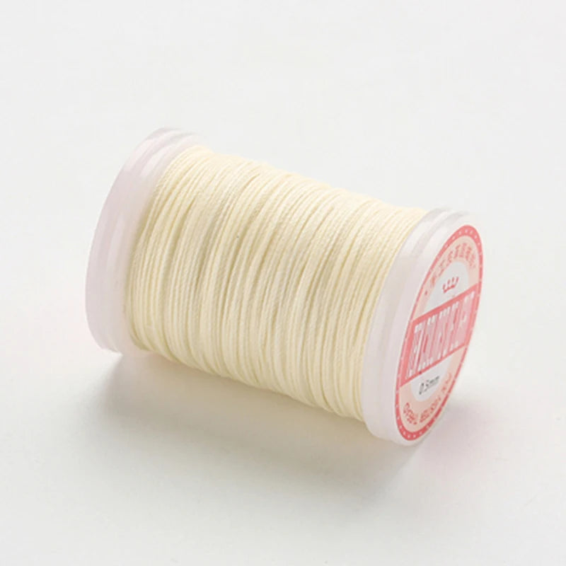 Fil à coudre rond ciré en Polyester, 0.4/0.5/0.6MM, accessoires de bricolage, artisanat du cuir, fil ciré, cordes enduites de cire, livraison directe