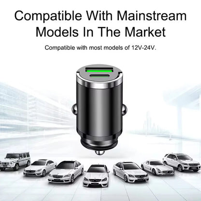 200W mini chargeur de voiture charge rapide pour iPhone QC3.0 mini PD USB Type C chargeur de téléphone portable de voiture pour Xiaomi Samsung Huawei