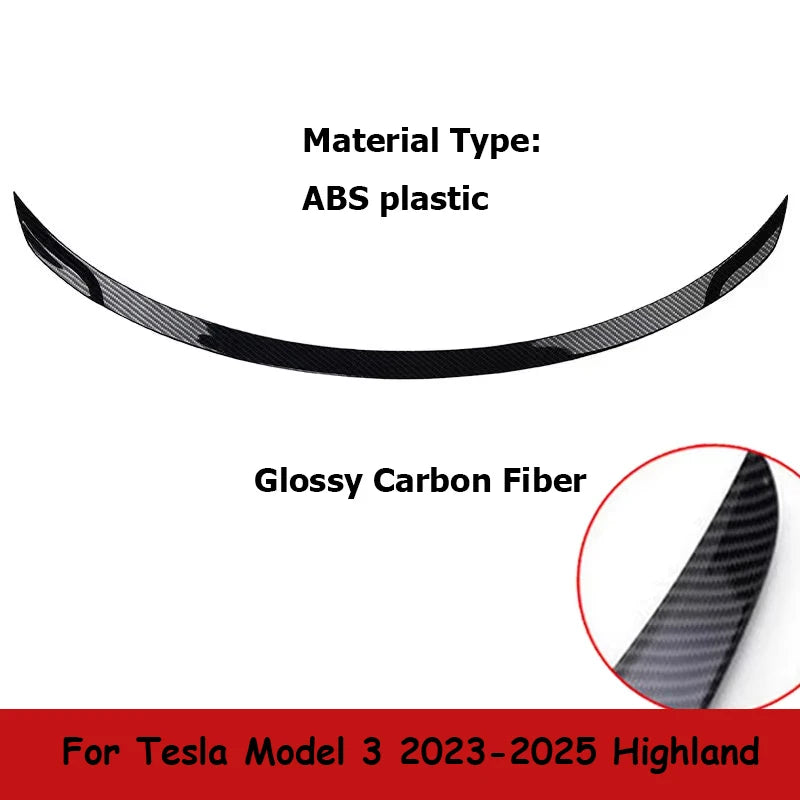 Becquet en Fiber de carbone ABS pour Tesla modèle Y 2025 2026 Juniper Performance modèle 3 2023-2025 2026, accessoires extérieurs des Highlands