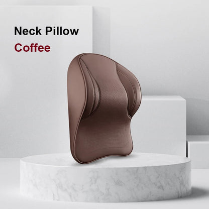 Coussin de nuque et support lombaire en mousse à mémoire de forme pour voiture, soulage le cou et le bas du dos, facile à installer, disponible en plusieurs couleurs