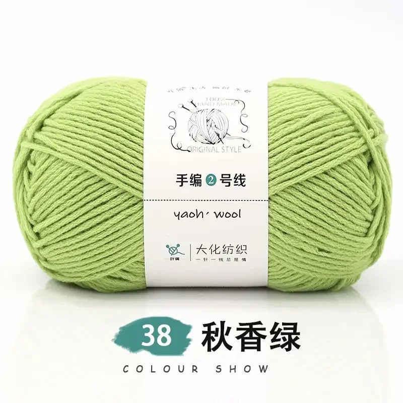 Fil de Coton Crocheté à la Main, 100g, Bricolage, Laine pour Bébé, Écharpe, Veste, Pull