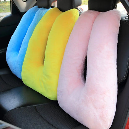 Oreiller de voiture ceintures de sécurité oreillers couverture voiture enfants voyage oreillers de couchage ceinture de sécurité automatique coussin en peluche épaulière Animal mignon