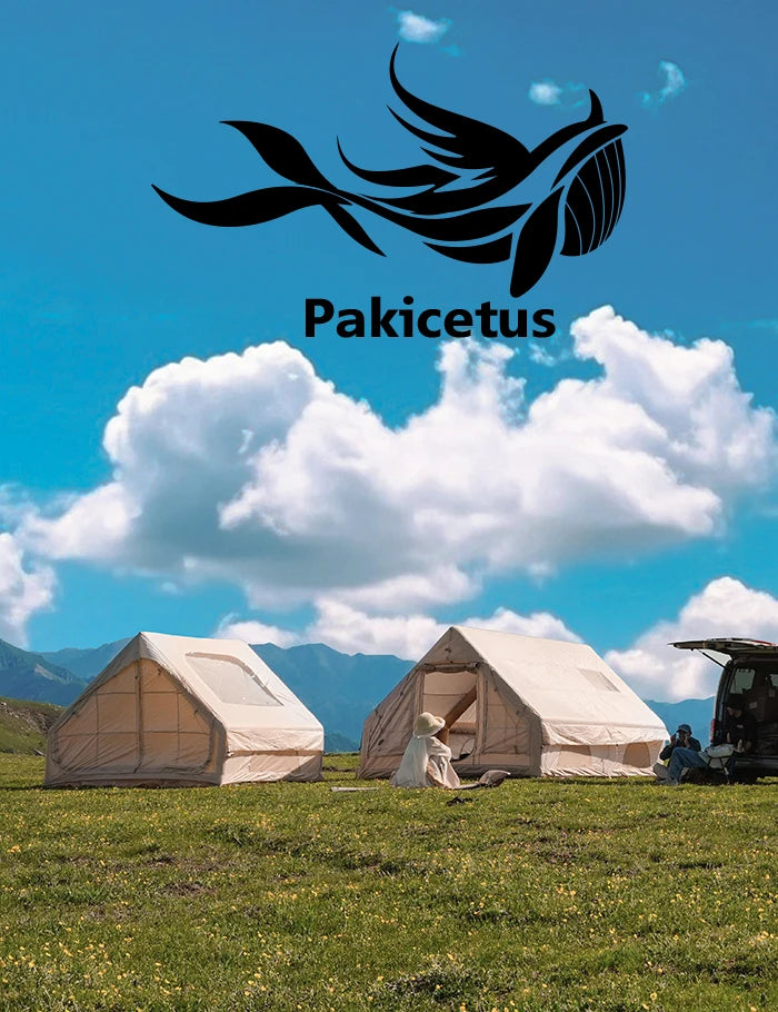 Tente de camping gonflable PAKICETUS pour 4 à 8 personnes avec fenêtres, tente de camping portable résistante à l'eau