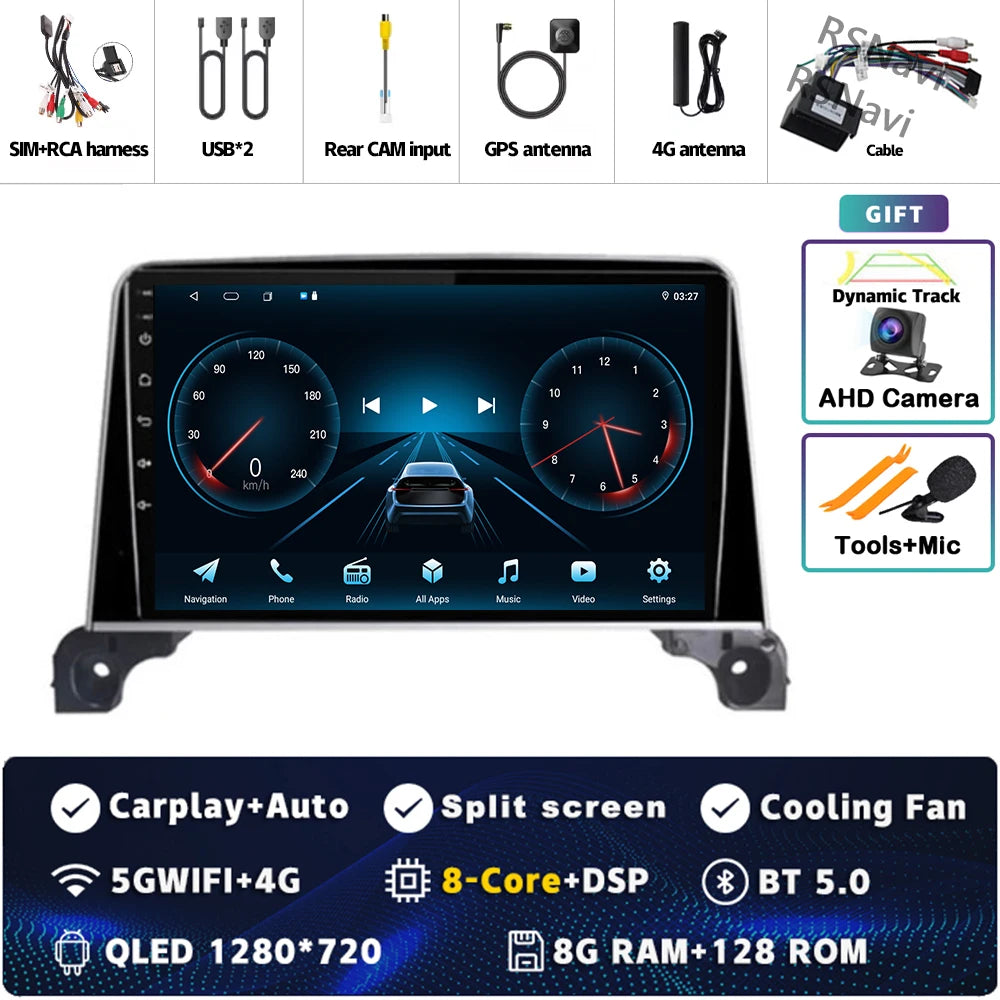 Autoradio Android 15 Carplay pour Peugeot 5008 4008 3008 2017 2018 2019 2020 lecteur vidéo multimédia Navigation GPS stéréo DVD BT