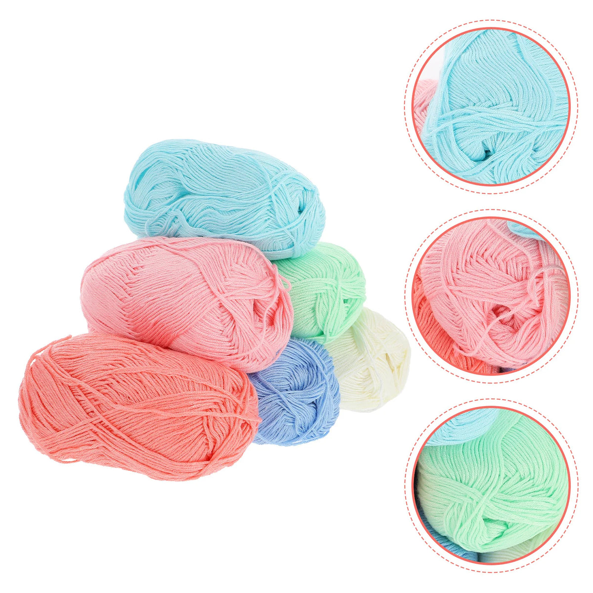 Kit de fils de coton au Crochet, 6 rouleaux, fil de coton Flexible, matériel de couture domestique pour coussins de canapé, bricolage