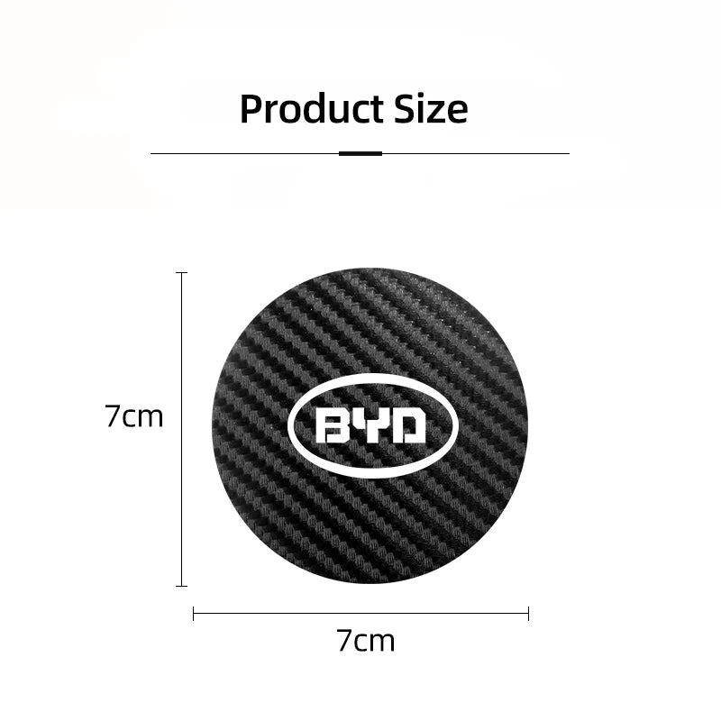 Tapis de dessous de verre en cuir pour voiture, 2 pièces, Anti-bruit, antidérapant, pour tasse d'eau BYD Atto 3 Yuan Plus Han Tang EV F3 E6 Dmi Song F0 Qin Pro G3