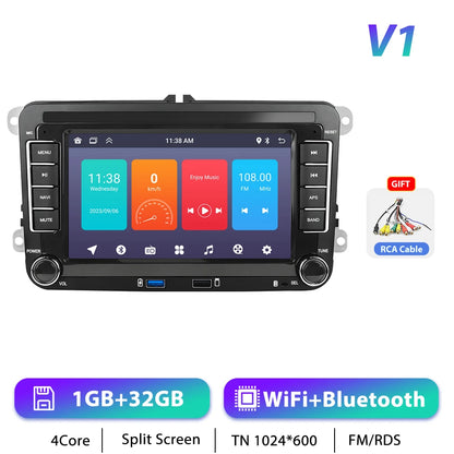 Podofo 7 "9" CarPlay Android autoradio pour Volkswagen VW Golf Passat JETTA Skoda siège voiture système Intelligent 2din GPS autoradio