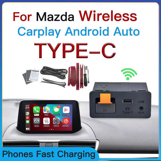 Adaptateur CarPlay Android Auto sans fil de type C, hub UBS, OEM pour Mazda 2, 3, 6, CX3, CX5, CX8, CX9, MX5, kit Demio ata MiTK78669U0C