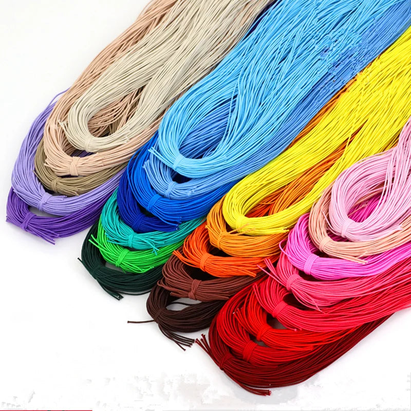 Bande élastique 1.0/ 1.2/ 1.5/ 2.0/ 2.5mm, fil élastique, perles faites à la main pour la fabrication de bijoux, accessoires de couture, bricolage