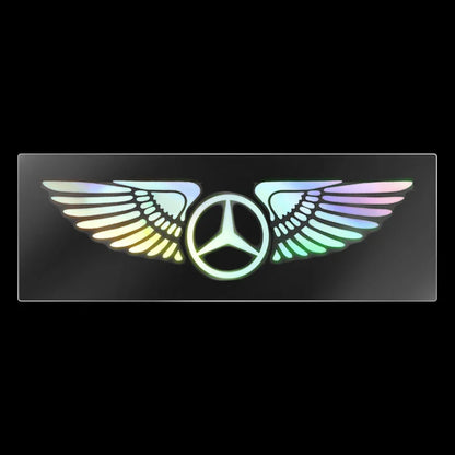 Autocollant de coffre de capot de pare-brise aile d'ange Laser coloré de voiture pour Mercedes Benz C180 C200 C260 C300 W108 W124 W126 W140 W168 W169