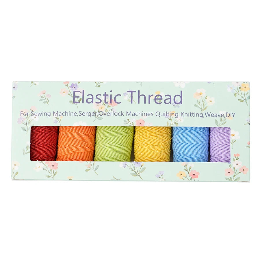 Fil inférieur et fil élastique pour machine à coudre, 0.6mm d'épaisseur, 20 mètres (fil fin en polyester à haute élasticité) avec étiquettes de perles