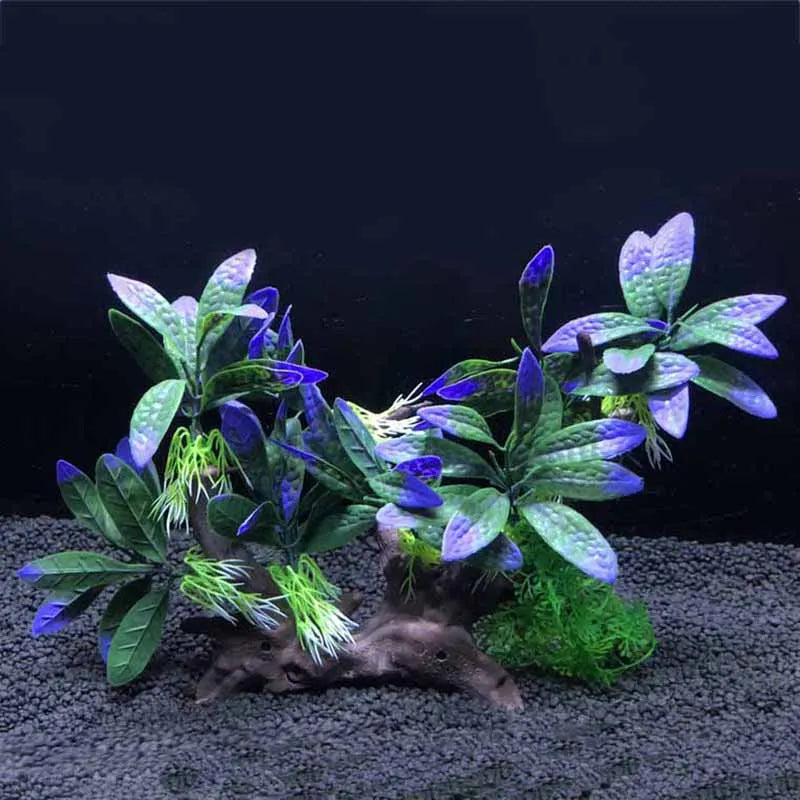 Plantes artificielles décoratives pour aquarium, herbe aquatique en plastique pour décorations d'aquarium, accessoires pour aquarium, plantas acuario