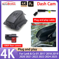 AutoBora-Caméra de tableau de bord UHD Plug and Play, 4K, 2160P, Vision nocturne, Lynk & Co 01, 2017, 2018, 2019, 2020, 2021, 2022, 2023, 2024, 2025