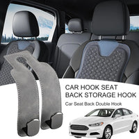 Crochet en cuir pour rangement intérieur de véhicule, 2 pièces, support de téléphone intérieur de voiture, appui-tête de véhicule, cintre de sac pour un rangement pratique de voyage