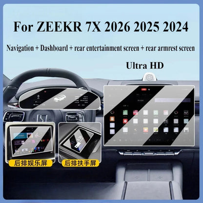 Verre trempé mat LCD GPS Navigation pour ZEEKR 7X 2026 2025 2024 Media écran tactile Film de protection accessoires de voiture