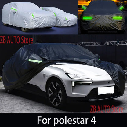Polestar 4-Juste de Protection Complète pour Voiture, Pare-Soleil Imperméable et Anti-Poussière, Accessoire d'Extérieur