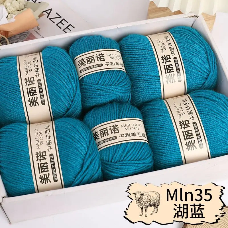Fil de laine mi-épais pour chaussettes, tricot à la main, pull, pantalon, foulards, vêtements en cachemire mérinos, fil de Crochet doux pour bébé, 500 g/ensemble