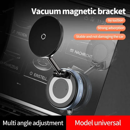 360 °   Ventouse à vide rotative pour iPhone série 12-17, charge rapide, chargeur sans fil magnétique Super puissant pour voiture, support pour téléphone