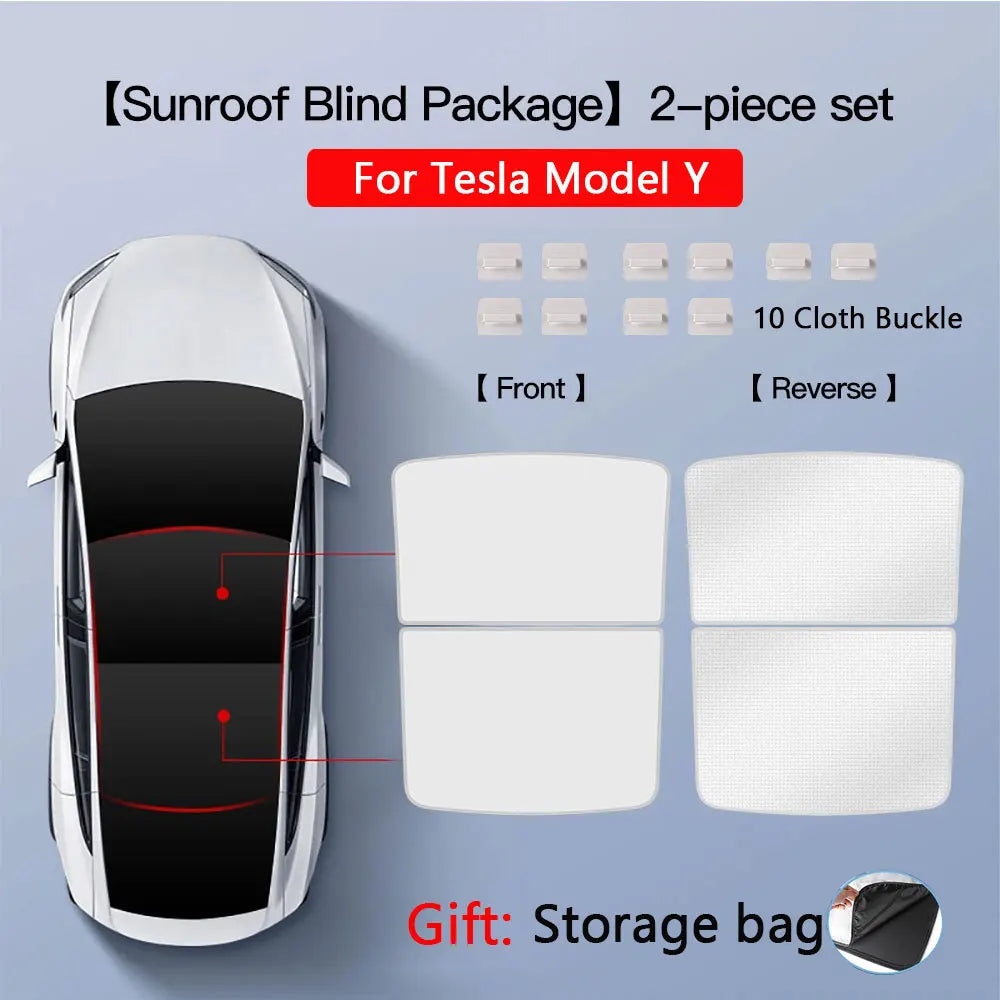Pare-soleil pour Tesla modèle 3 toit ouvrant Highland 2025 modèle Y 2020-25 boucle en tissu de glace pare-soleil verre avant arrière lucarne accessoire