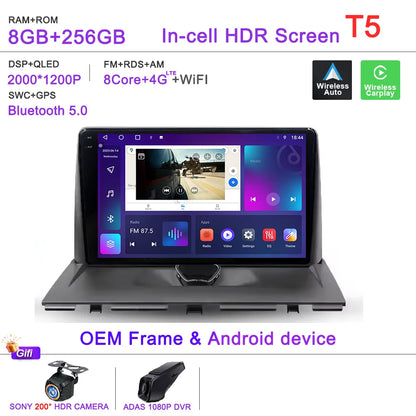 Android 15 autoradio pour Peugeot Expert 2 G9 2007-2017 2 No 2din DVD 5G Navigation stéréo GPS écran tête Carplay multimédia