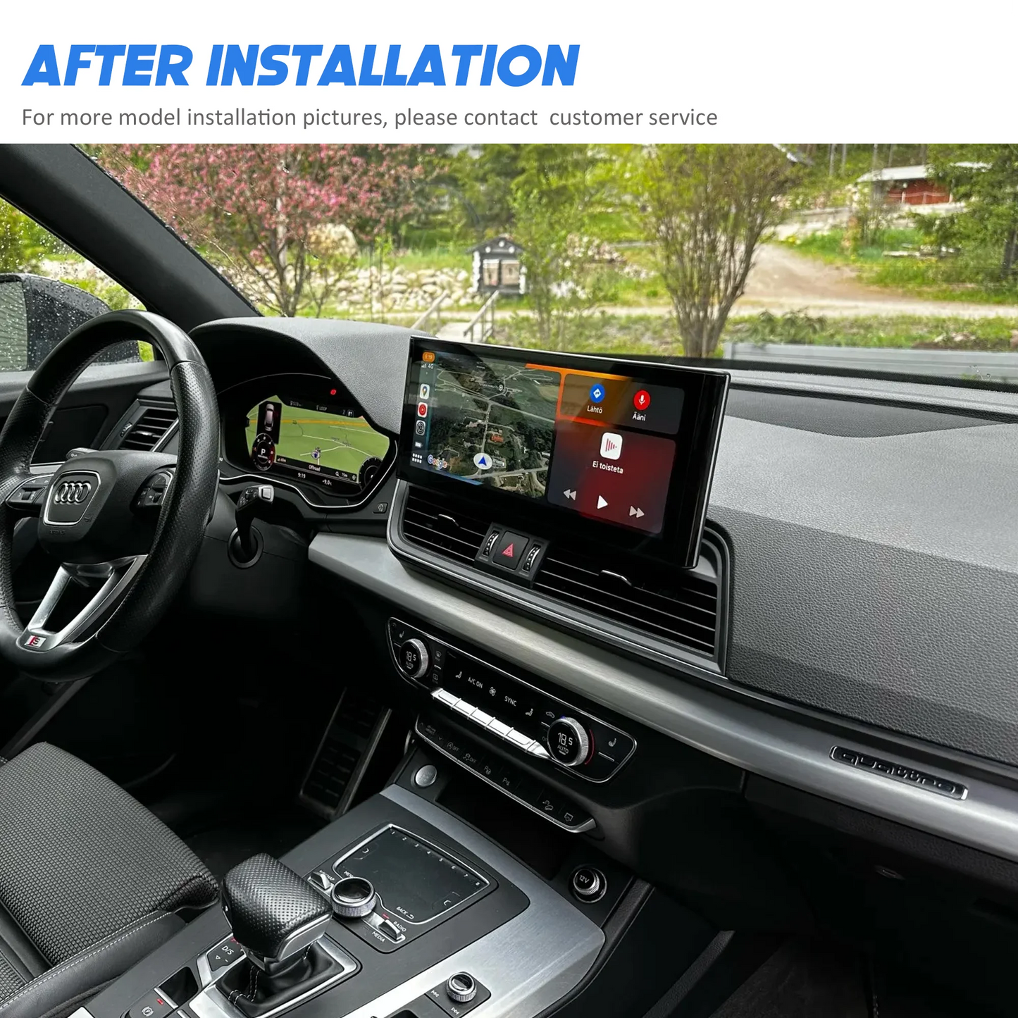 Carplay sans fil Android 14, 12.3, pour Audi A4 A5 Q5 B9 2017 2016 – 2023, écran tactile IPS, WIFI, multimédia, stéréo, récepteur GPS Navi