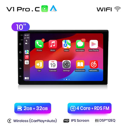 Junsun 7 9 10 pouces Radio universelle Carplay Android Auto autoradio lecteur multimédia systèmes intelligents pour Ford Peugeot Fiat