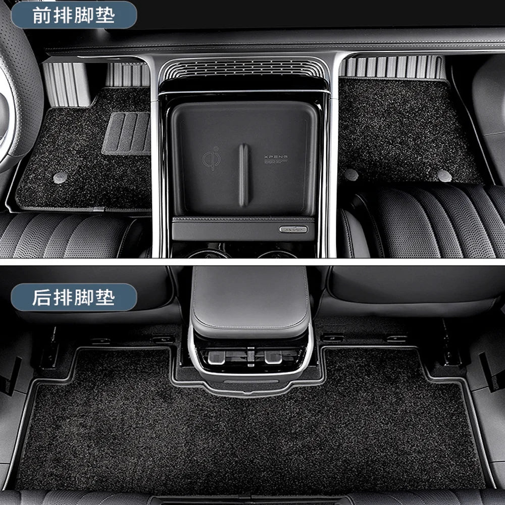 Tapis de sol de voiture pour XiaoPeng G9 2022 – 2025 TPE, imperméable, tous temps, ensemble complet de tapis de coffre, Double couche, ligne de chargement LHD