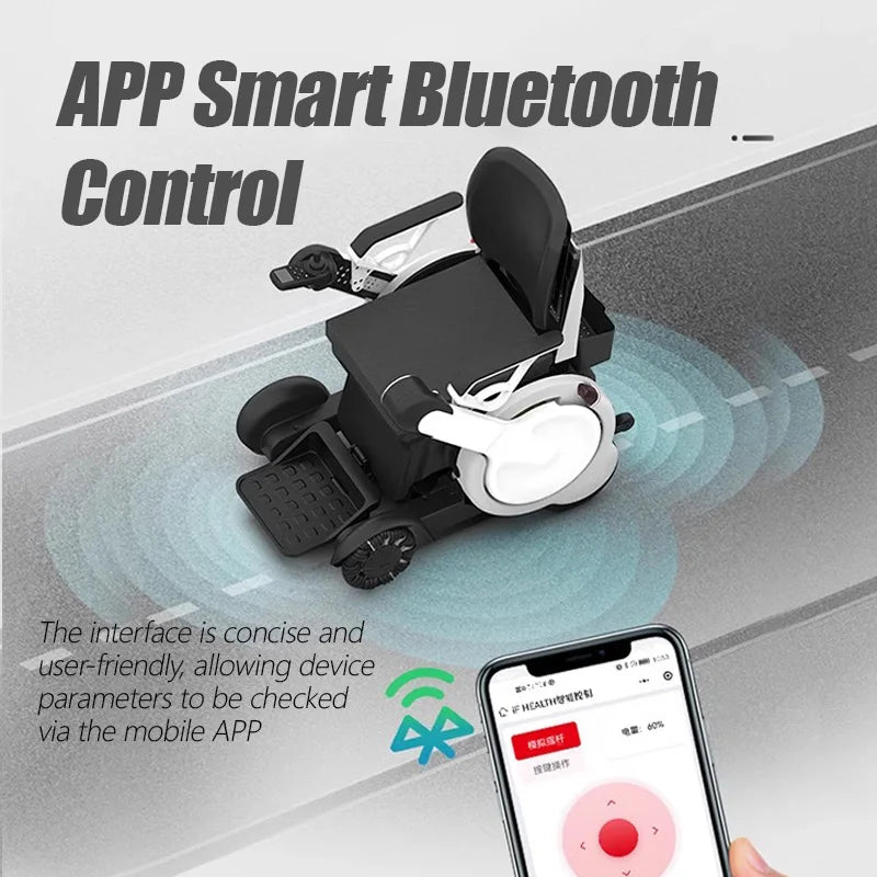 Fauteuil roulant électrique léger et intelligent haut de gamme, fauteuil roulant électrique multifonctionnel pour handicapés.