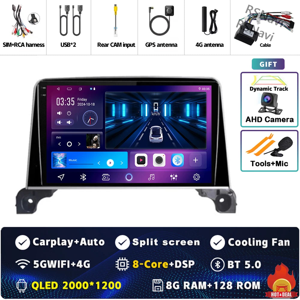 Autoradio Android 15 Carplay pour Peugeot 5008 4008 3008 2017 2018 2019 2020 lecteur vidéo multimédia Navigation GPS stéréo DVD BT