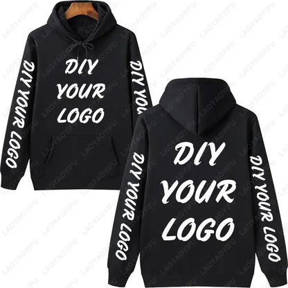 Sweat à capuche personnalisé avec Logo personnalisé, sweat-shirt chauffant et confortable, unisexe, décontracté, texte imprimé personnalisé, bricolage, à la mode, automne