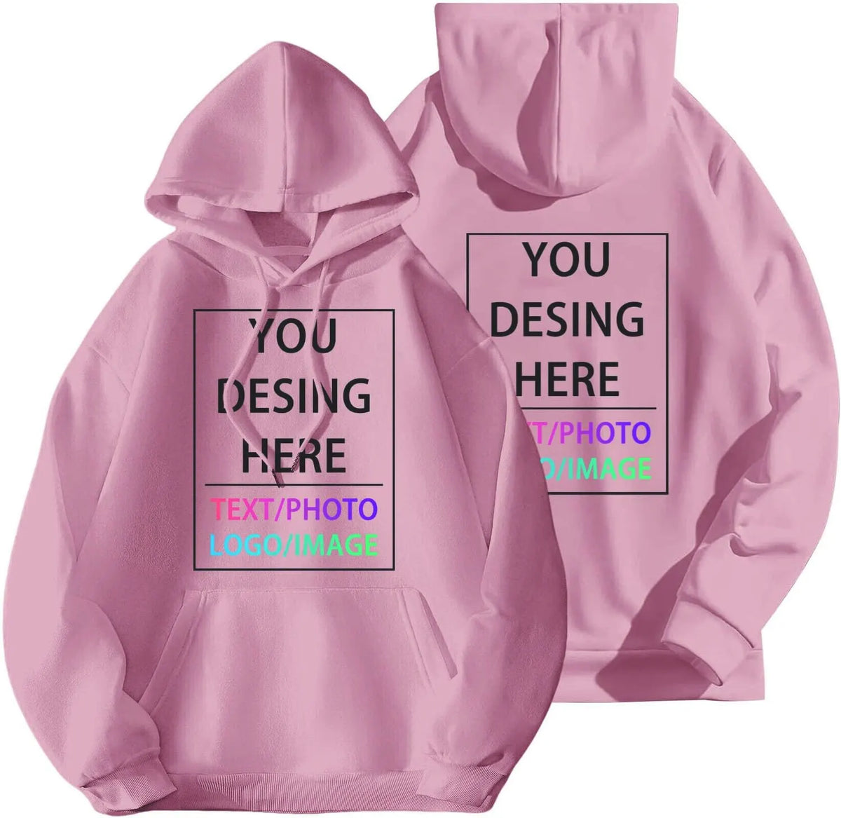 Sweat à capuche personnalisé pour hommes et femmes, concevez votre propre sweat à capuche personnalisé avec ajoutez votre texte et Photo, hauts à cordon réglable