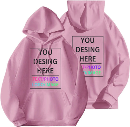 Sweat à capuche personnalisé pour hommes et femmes, concevez votre propre sweat à capuche personnalisé avec ajoutez votre texte et Photo, hauts à cordon réglable