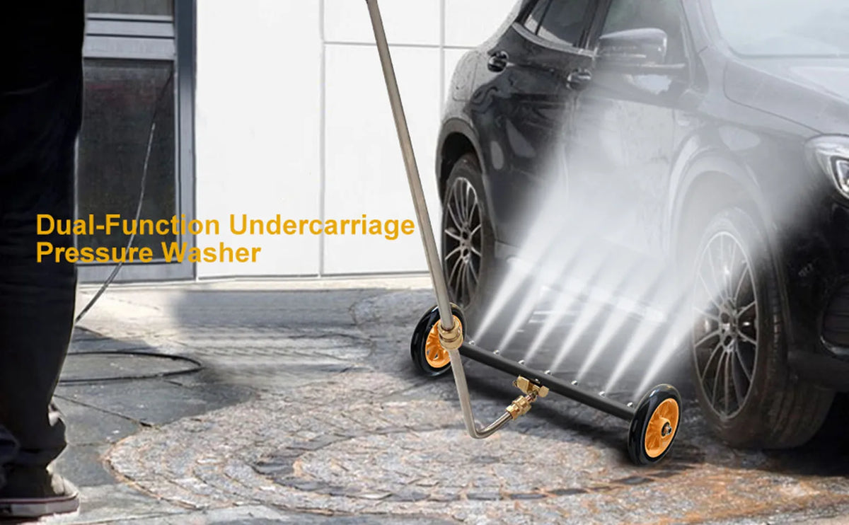 Nettoyeur de surface sous châssis de 24 pouces pour nettoyeur haute pression, balai à eau pour lavage de châssis de voiture, connecteur rapide 1/4 pouce, compatible Karcher Sun Joe