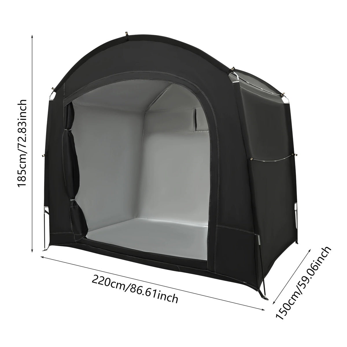 Abri de rangement de vélo pour 1-4 vélos, tente d'abri de vélo Portable et étanche 220x150x185cm, couverture de pare-soleil pliable en tissu Oxford 210D