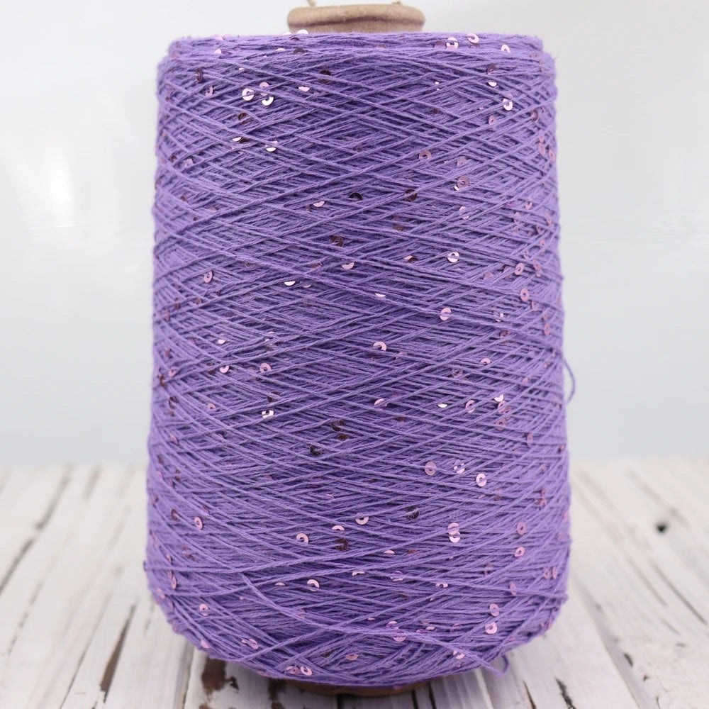  Блэк – fil de coton à paillettes, 100g, 800M, 3mm, décoration tricotée, crochet à la main, tricot jaune