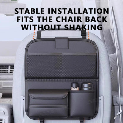 SEAMETAL – sac de rangement pour dossier de siège de voiture, grande capacité, organisateur de siège arrière multi-poches, Table à manger pliable, plateau de tablette, sac suspendu