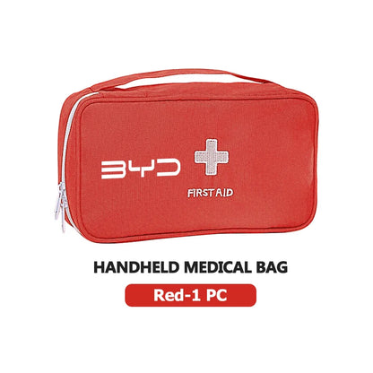Sac de rangement de médicaments de premiers secours, Kit médical de voyage à domicile en plein air pour BYD M6 G3 G5 T3 F3 F0 S6 S7 E5 E6 L3 Tang Yuan