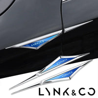 Autocollants de voiture en alliage 3d, 2 pièces, accessoires de voiture pour LYNK & CO 01 02 03 05 06