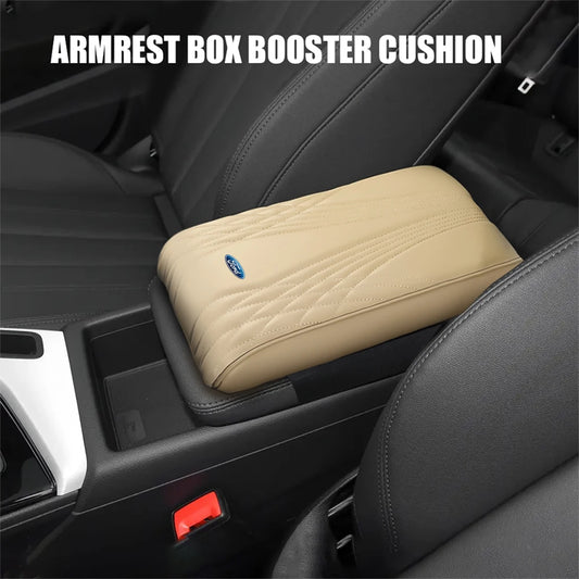 Tapis d'accoudoir de voiture en cuir PU, coussin de protection pour console centrale, pour Ford Focus Mustang MK7 Mondeo Fusion ST, accessoires