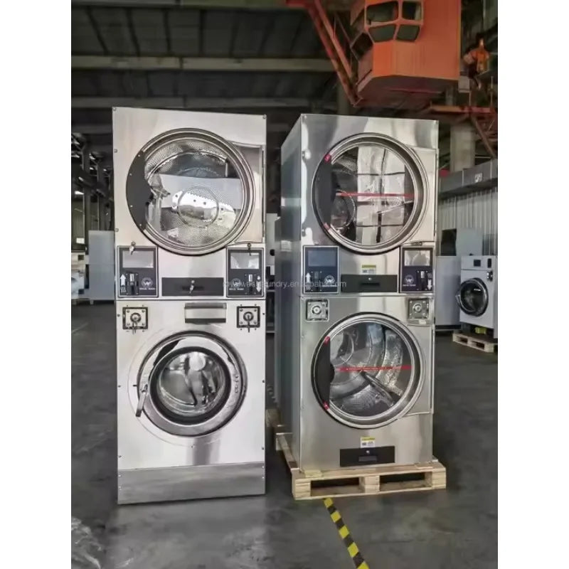 Combinaison laveuse et sèche-linge empilés à pièces