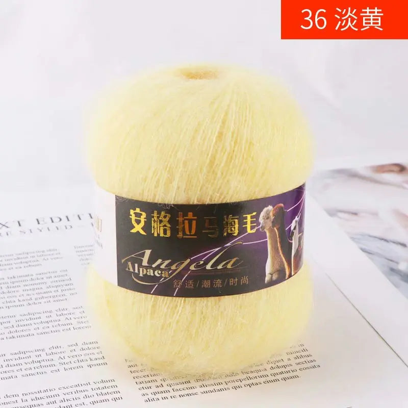Fil de laine Mohair d'alpaga en peluche pour fil à tricoter, écharpe de pull 40 grammes/boule, fils épais de Lanas doux et chaud gonflés