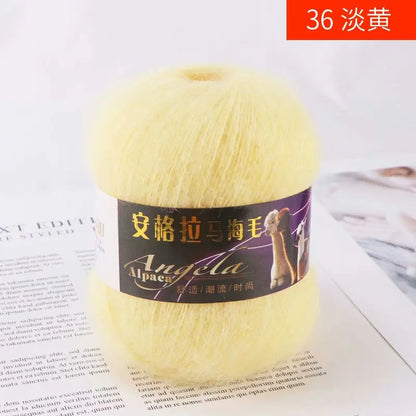 Fil de laine Mohair d'alpaga en peluche pour fil à tricoter, écharpe de pull 40 grammes/boule, fils épais de Lanas doux et chaud gonflés