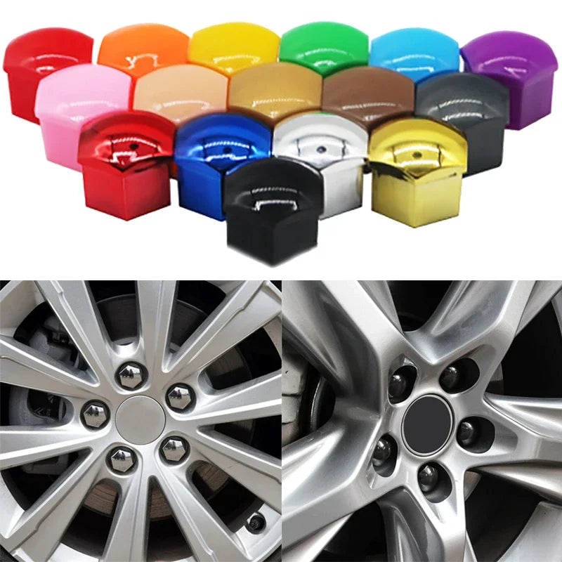 Bouchons d'écrou de roue de voiture, 20 pièces, antirouille, couvercles de Protection de vis de moyeu de voiture, bouchons de vis de pneu de voiture, couvercles de boulons d'écrou, extérieur automobile 17/19/21mm