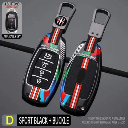 Étui pour clé de voiture en métal, housse pour Hyundai Accent Solaris Sonata Palisade Kona Azera Creta I20 I30 IX35 IX25 Elantra Grandeur Ig