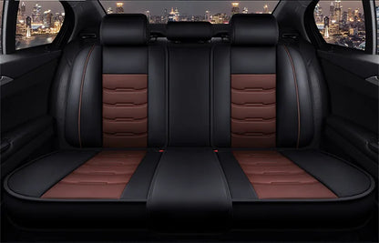 Housse de siège de voiture universelle fendue, entièrement entourée, respirante, confortable, de luxe, en cuir, coussin de siège de voiture, housse de siège complète